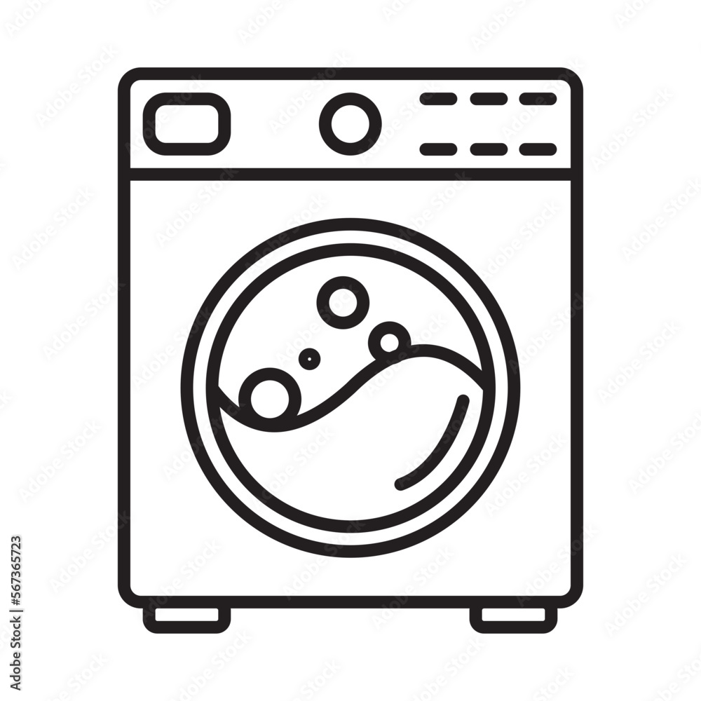 WASHING MACHINE design vector icon WASHING MACHINE design vector icon