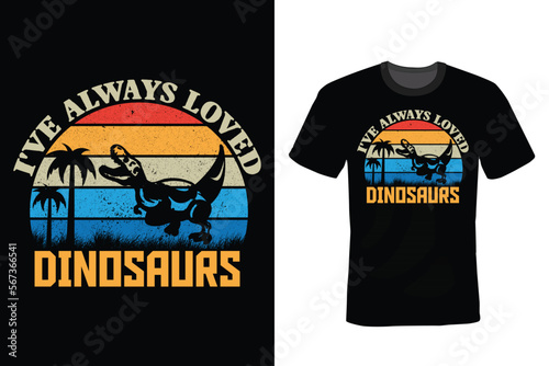I've always loved dinosaurs. Dinosaur T shirt design, vintage, typography