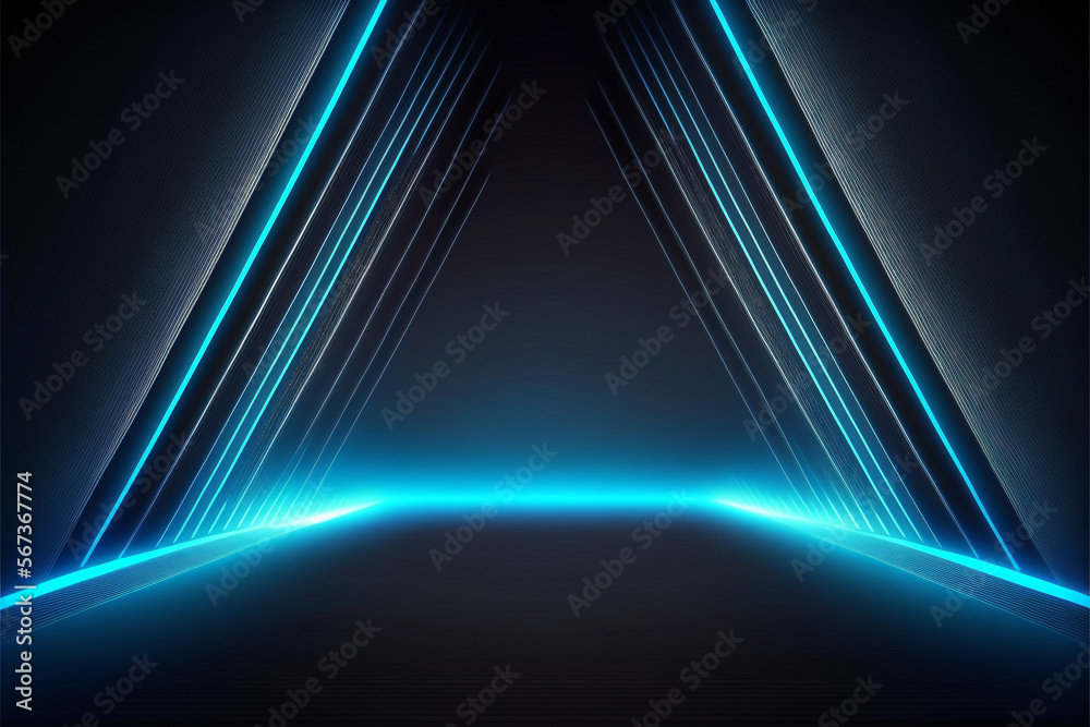 Dark blue abstract neon lights background Stock Illustration | Adobe Stock