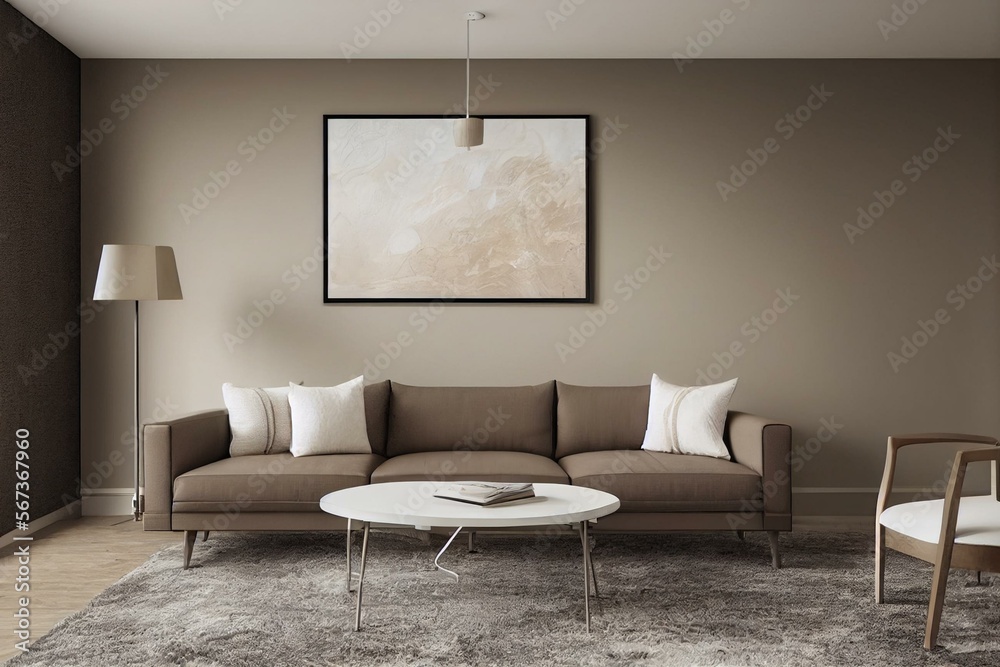 Black And Taupe Living Room