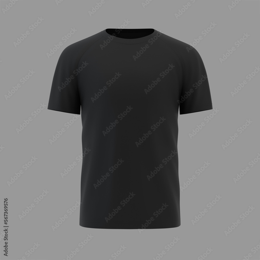 Blank black shirt mockup template, front and back view, isolated on ...