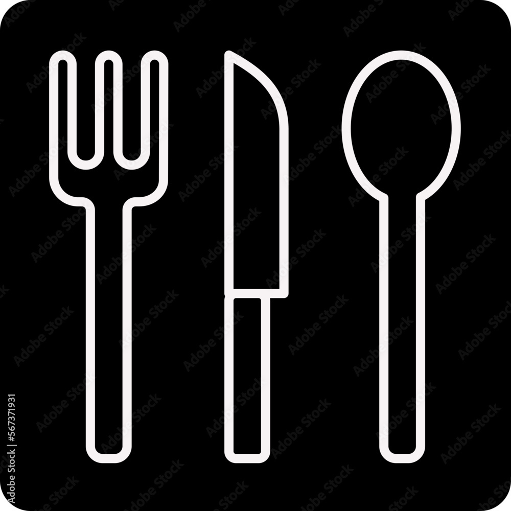 solid SPOON FORK & KNIFE design vector icon solid SPOON FORK & KNIFE design vector icon