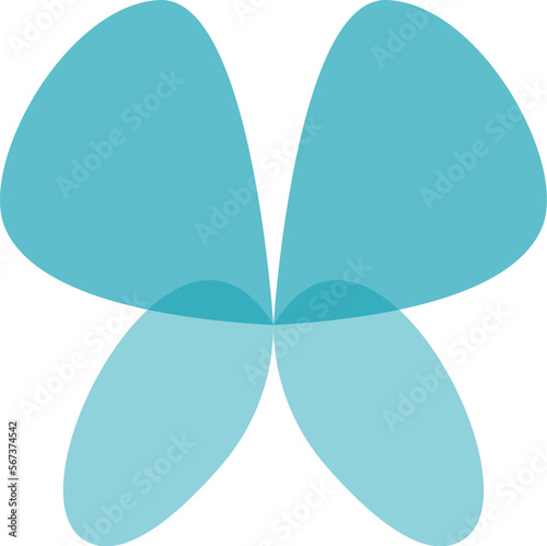 Butterfly abstract shape design flat icon