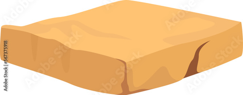 Damaged and broken cardboard box flat icon Paper packaging for parcel