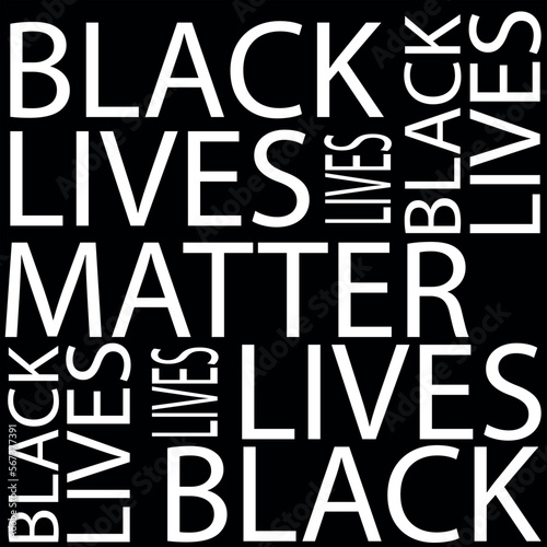 Black lives matter concept - seamless pattern