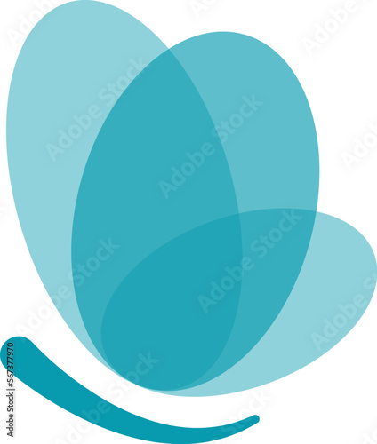 Butterfly abstract shape design flat icon