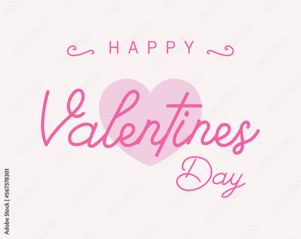 Happy Valentine's Day. Pink heart icon. Love, romance, sweet icon. Vector illustration