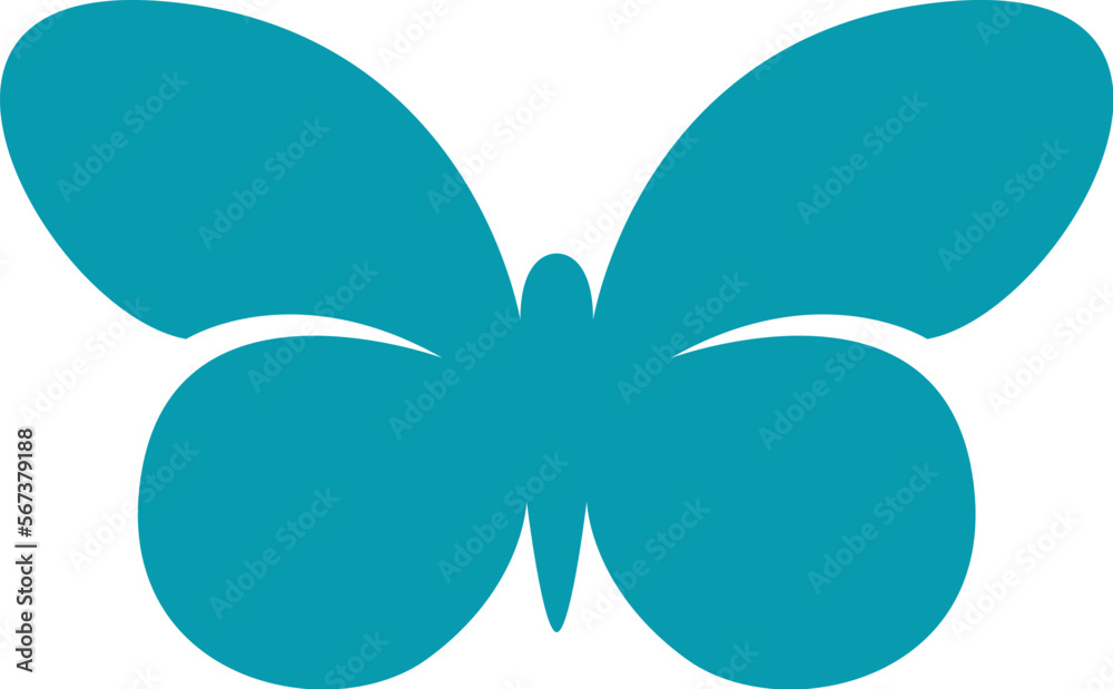 Hand drawn butterfly abstract design flat icon Hand drawn butterfly abstract design flat icon