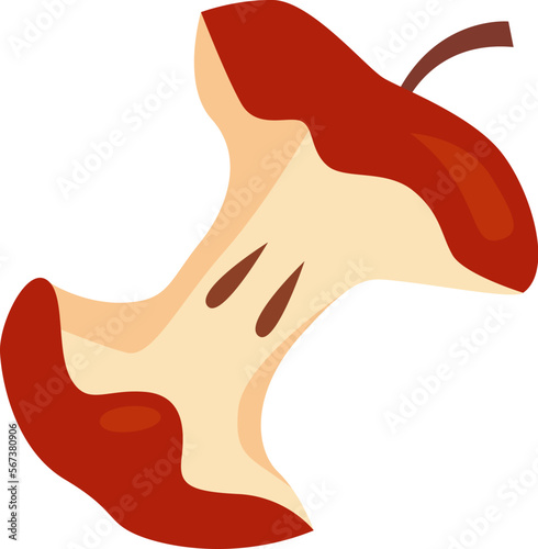 Food apple waste flat icon Environmental Impact