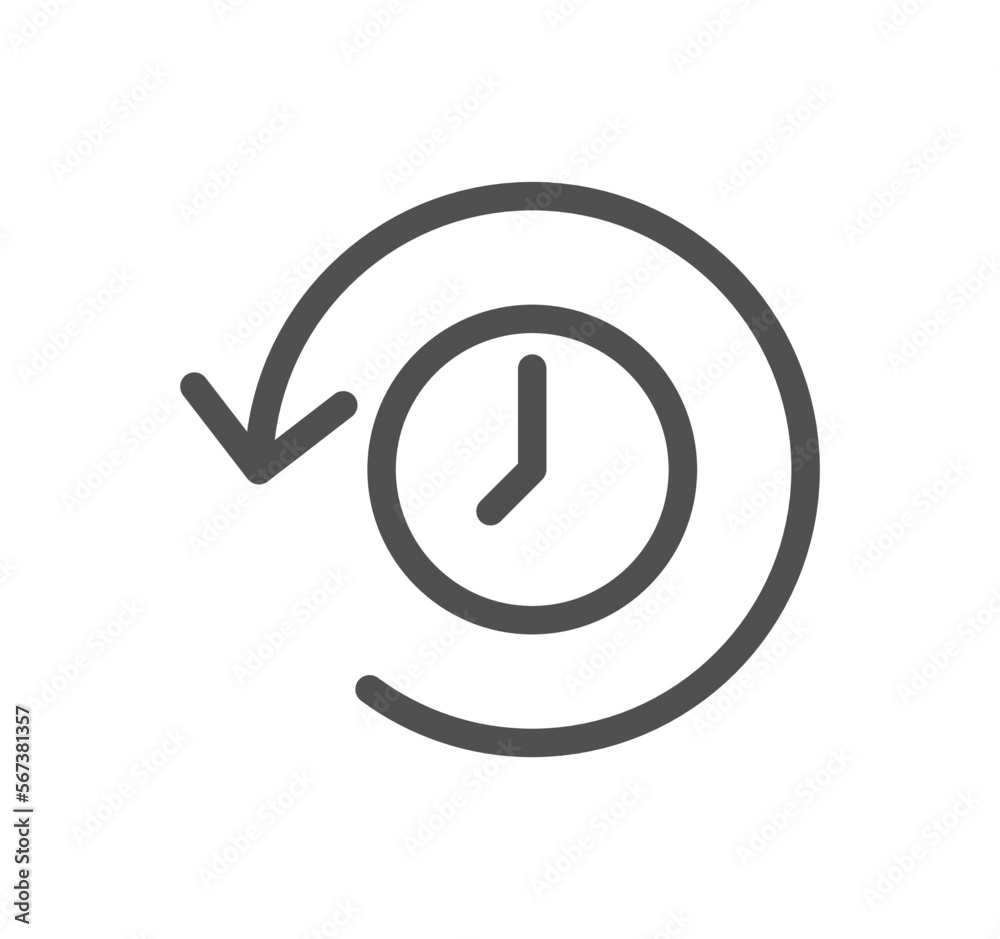 Time related icon outline and linear vector.