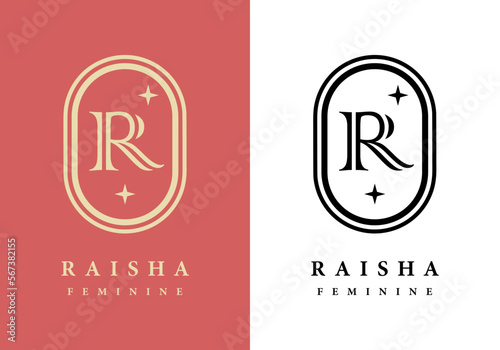 Letter R logo, perfect for salons, spas, and others.