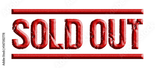 Sold out stamp, vintage grunge label sign sold out