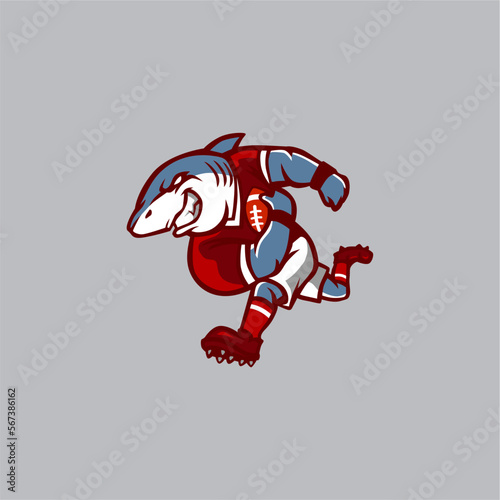 Shark American Football Mascot 3 © wagzdesign