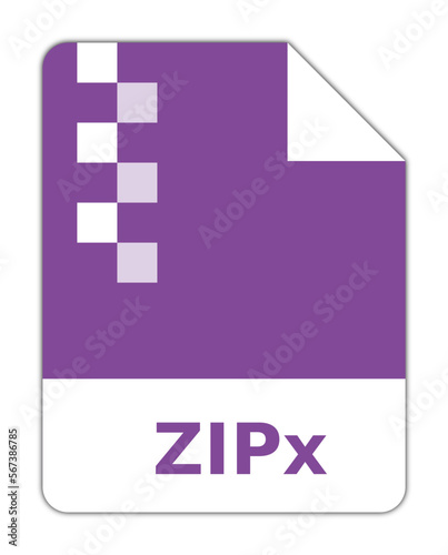 icon vector on white zipx compression format