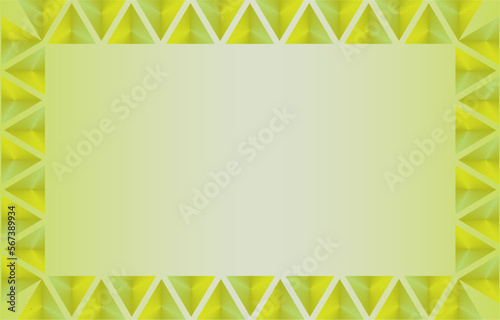 Abstract frame made of triangles with gradient colors and empty space for text 