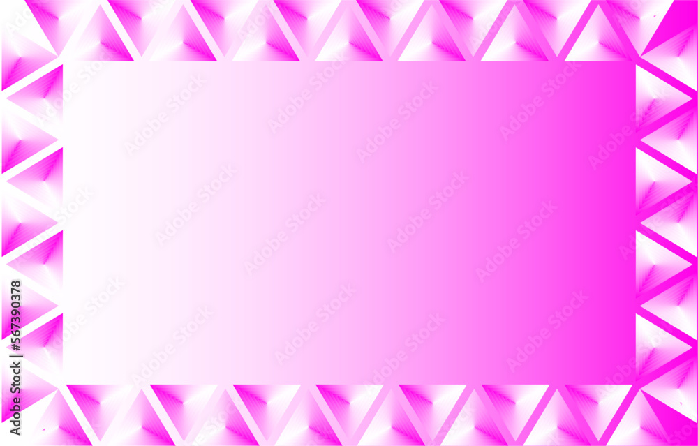 Abstract frame made of triangles with gradient colors and empty space for text	