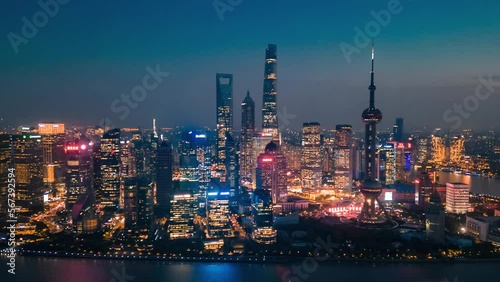 Wallpaper Mural Aerial photos of downtown Shanghai, China Torontodigital.ca