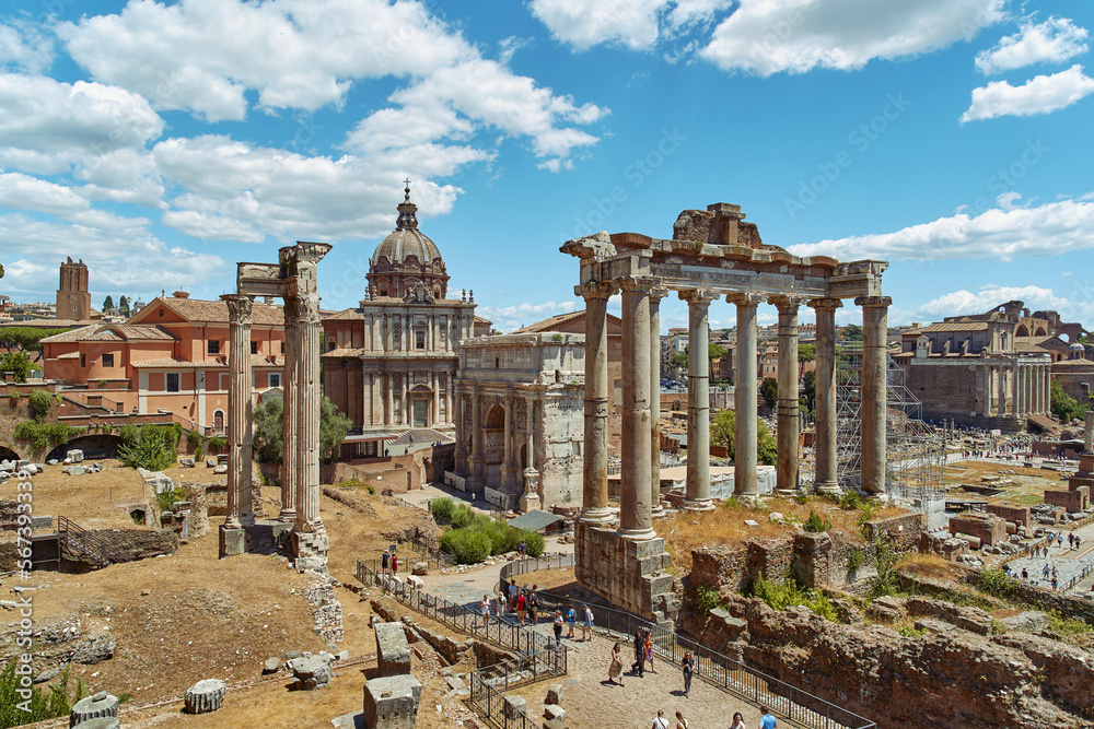 Fototapeta premium Forum Romanum (Foro Romano), rectangular forum (plaza)