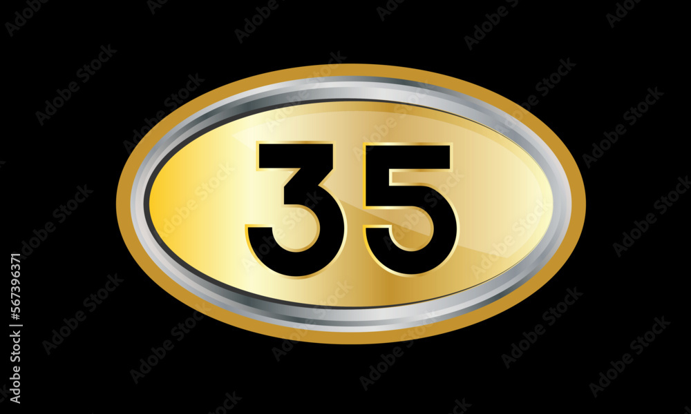 Number Gold Elips Elegant Silver Logo Number Gold Elips Elegant Silver Logo