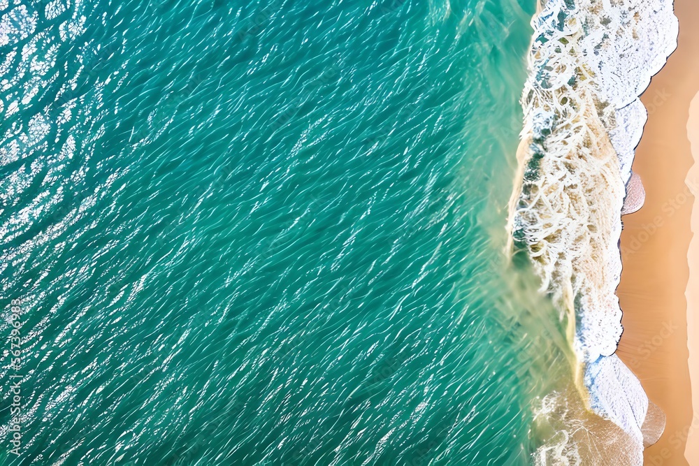 Spectacular drone photo of beach for refreshing and calmness concept. Generative AI Spectacular drone photo of beach for refreshing and calmness concept. Generative AI