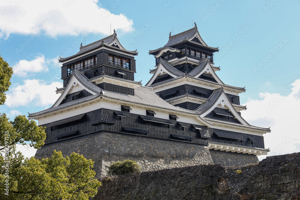 Famous Landscape of Kumamoto Castle in Northern Kyushu, Japan. Famous Landscape of Kumamoto Castle in Northern Kyushu, Japan.