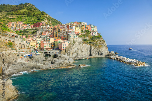 Fototapeta Naklejka Na Ścianę i Meble -  Manarola village , Cinque terre National Park in summer. Liguria. Italy
