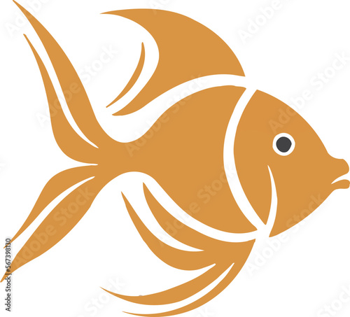 vector illustration of a goldfish