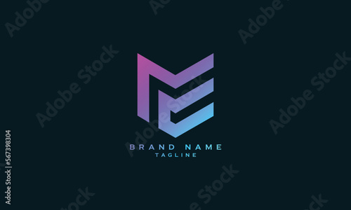 NEC, NCE, NE, EN, Abstract initial monogram letter alphabet logo design