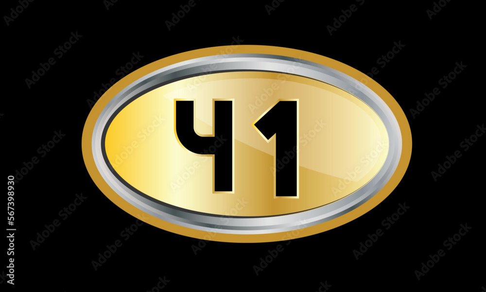 Number Gold Elips Elegant Silver Logo Number Gold Elips Elegant Silver Logo