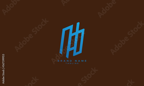 NAB, NOB, Abstract initial monogram letter alphabet logo design