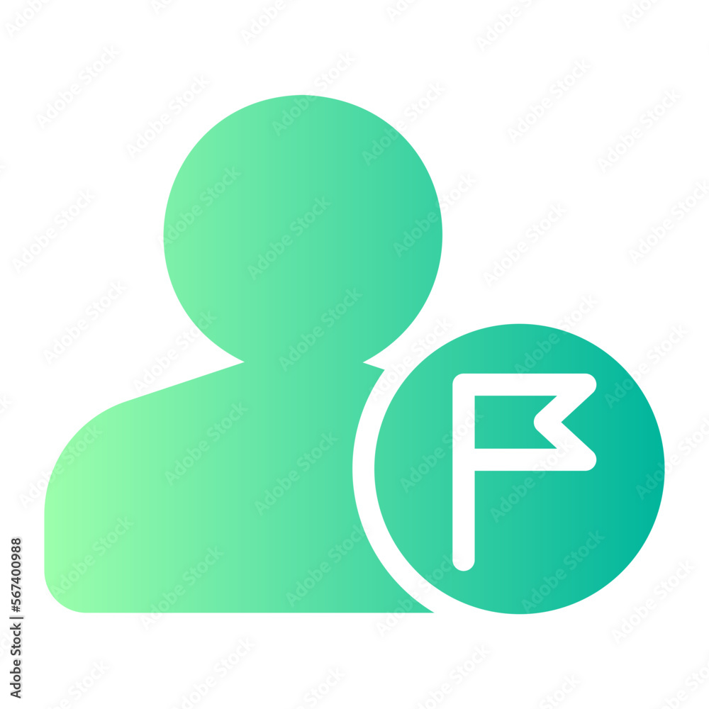 Flag gradient icon Flag gradient icon