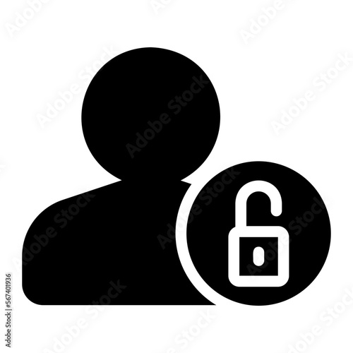 unlock glyph icon