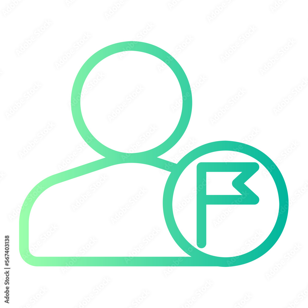 Flag gradient icon Flag gradient icon