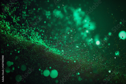 Bright Abstract Green background illustration - Vector geometric shape - can be used as texture, background or wallpaper - Green 3d elements - Generative AI.