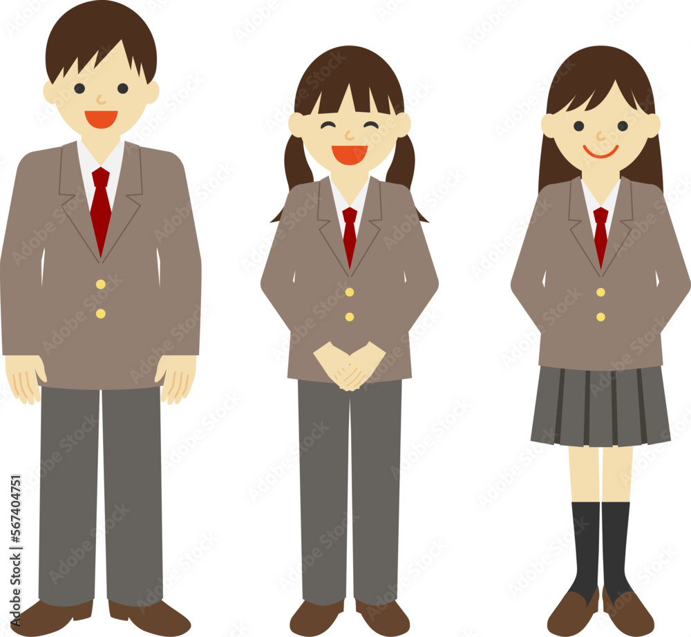 制服を着た学生 / vector eps 制服を着た学生 / vector eps