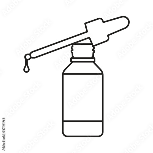 CBD Dropper Bottle, Cosmetic bottle, cbd oil dropper bottle vector on white background