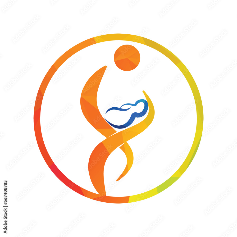 Mother holding newborn baby in arms. Woman breastfeeding child.