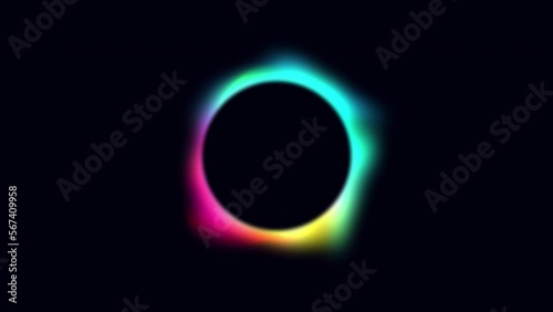 Abstract bright glow circle shape light, like Aurora Borealis. Minimal background animation in 4K.