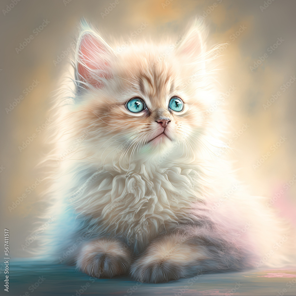 Fototapeta premium cat with blue eyes