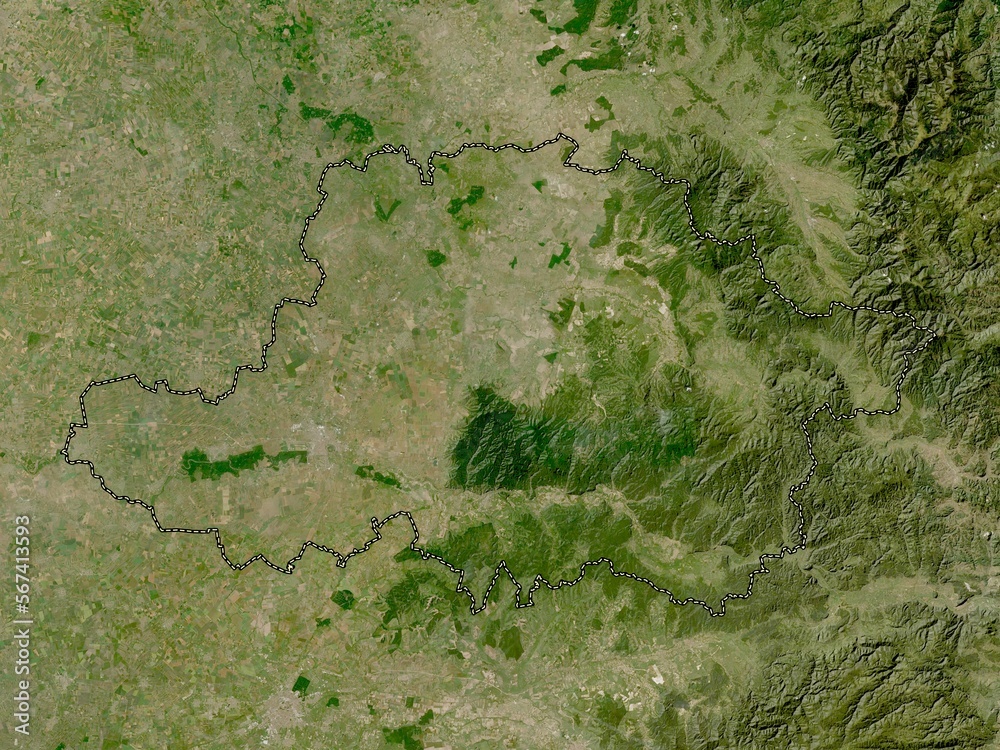 Naklejka premium Arad, Romania. Low-res satellite. No legend
