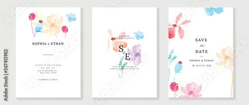 Print op canvas Luxury wedding invitation card background vector