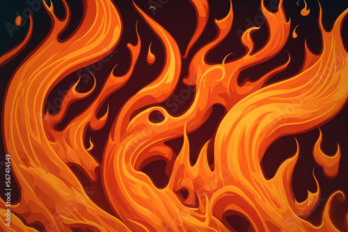 blaze fire flame texture background. Generative AI