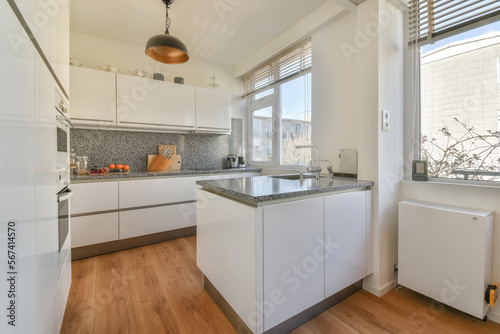 Interior of modern kitchen in apartment