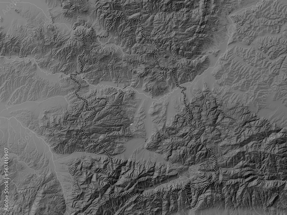 Naklejka premium Hunedoara, Romania. Grayscale. No legend