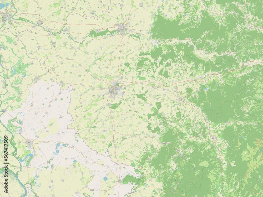 Obraz premium Timis, Romania. OSM. No legend