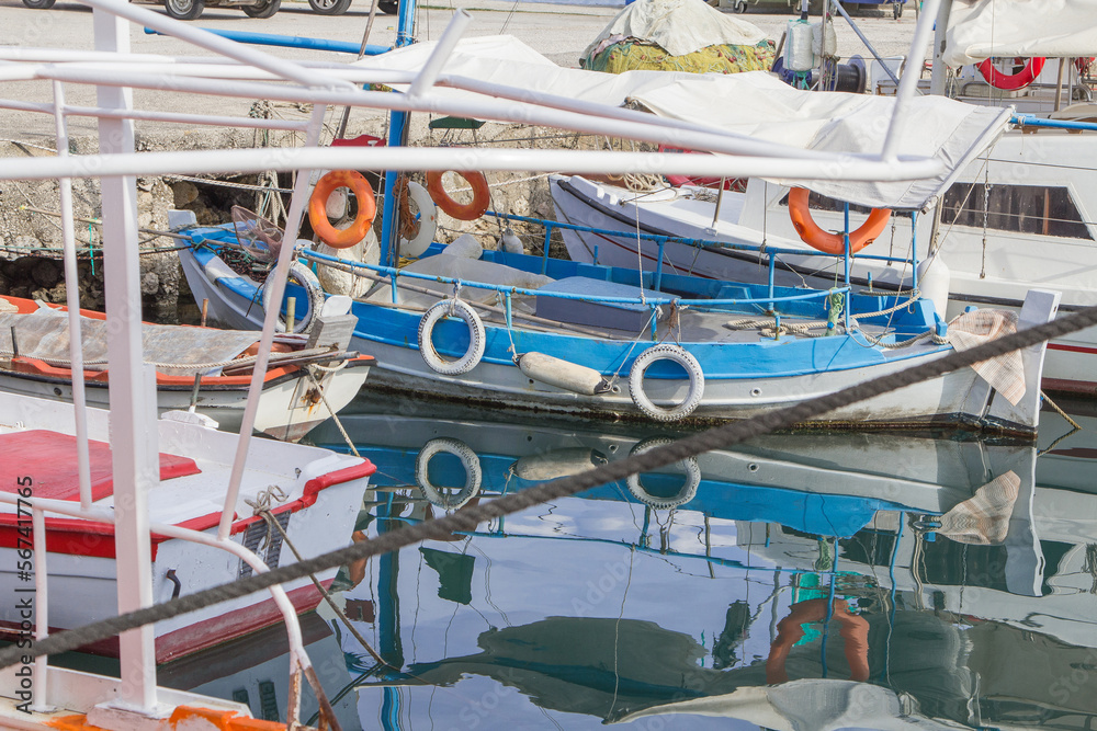 wooden fishing boats