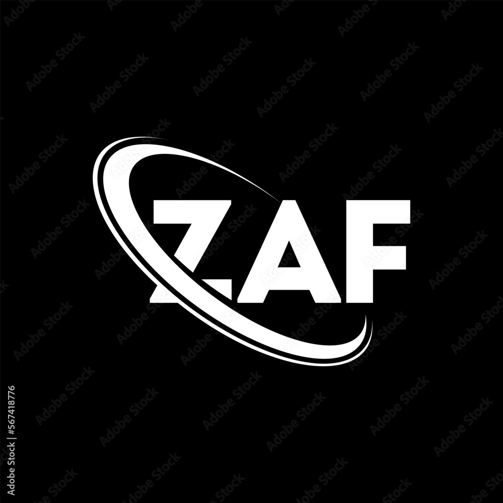 Vetor de ZAF logo. ZAF letter. ZAF letter logo design. Intitials ZAF