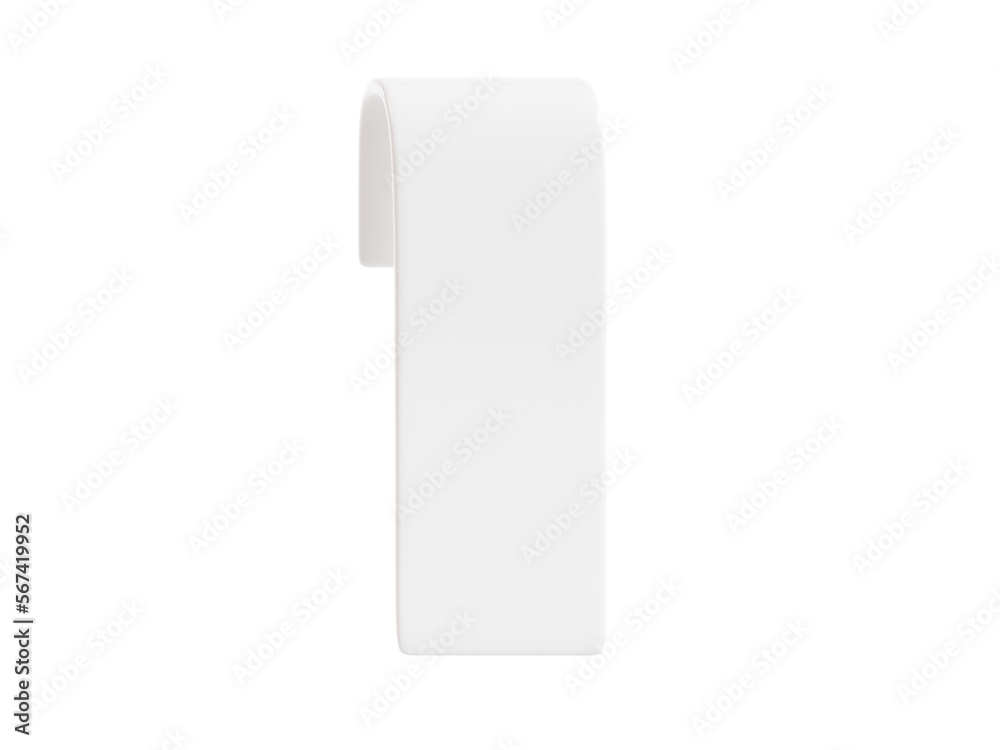 White ribbon banner 3d render illustration - simple text tag or label for sale and promotion message. White ribbon banner 3d render illustration - simple text tag or label for sale and promotion message.