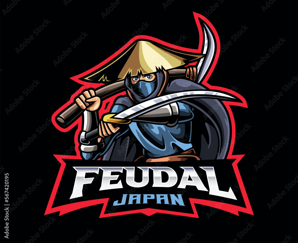 Feudal Warrior Mascot Logo Design