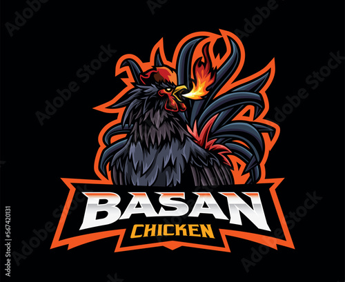 Basan Chicken Mascot Logo Design
